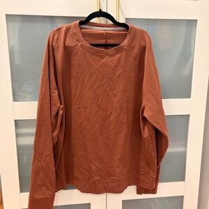 Lululemon Men’s Heavyweight Crepe Long Sleeve Shirt – Roasted Brown – XXL